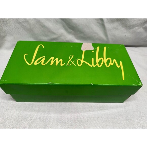 Sam & Libby women’s 6M brown flats open heel flower accent adjustable ankle - Picture 14 of 16